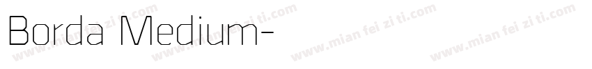 Borda Medium字体转换